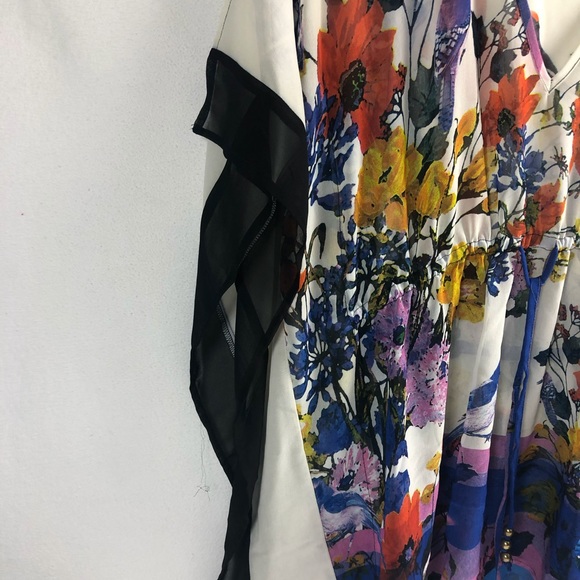 Cliche'‎ Couture Size M Sheer Tunic Flowy Top Floral - Picture 5 of 8